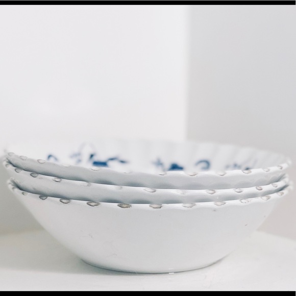 Set of 3 bowls dark blue and white - Picture 3 of 5